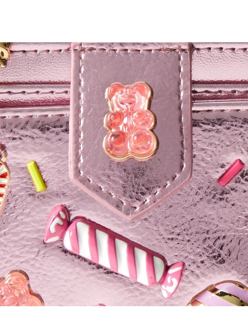 Betsey Johnson Candy charms bifold wallet, metallic pink NWT - Picture 10 of 10